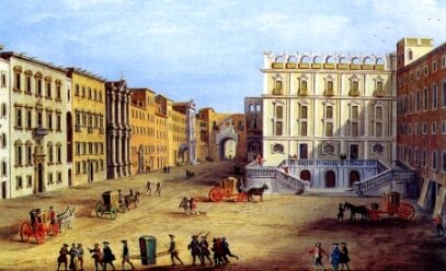 Antonio Joli - Piazza Bellini nel 1759